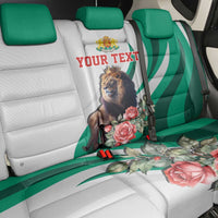 Personalized Bulgaria Coat of Arms Back Car Seat Cover A Crowned Golden Lion with Rose
