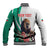 Personalized Bulgaria Coat of Arms Baseball Jacket A Crowned Golden Lion with Rose