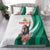 Personalized Bulgaria Coat of Arms Bedding Set A Crowned Golden Lion with Rose