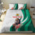 Personalized Bulgaria Coat of Arms Bedding Set A Crowned Golden Lion with Rose