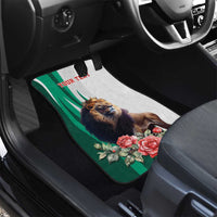 Personalized Bulgaria Coat of Arms Car Mats A Crowned Golden Lion with Rose