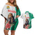 Personalized Bulgaria Coat of Arms Couples Matching Off Shoulder Short Dress and Hawaiian Shirt A Crowned Golden Lion with Rose