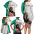 Personalized Bulgaria Coat of Arms Family Matching Long Sleeve Bodycon Dress and Hawaiian Shirt A Crowned Golden Lion with Rose