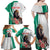 Personalized Bulgaria Coat of Arms Family Matching Off Shoulder Maxi Dress and Hawaiian Shirt A Crowned Golden Lion with Rose