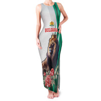 Personalized Bulgaria Coat of Arms Family Matching Tank Maxi Dress and Hawaiian Shirt A Crowned Golden Lion with Rose