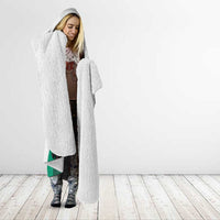 Personalized Bulgaria Coat of Arms Hooded Blanket A Crowned Golden Lion with Rose