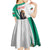 Personalized Bulgaria Coat of Arms Kid Short Sleeve Dress A Crowned Golden Lion with Rose