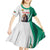 Personalized Bulgaria Coat of Arms Kid Short Sleeve Dress A Crowned Golden Lion with Rose