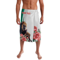 Personalized Bulgaria Coat of Arms Lavalava A Crowned Golden Lion with Rose