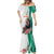 Personalized Bulgaria Coat of Arms Mermaid Dress A Crowned Golden Lion with Rose