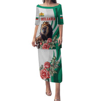 Personalized Bulgaria Coat of Arms Puletasi A Crowned Golden Lion with Rose