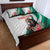 Personalized Bulgaria Coat of Arms Quilt Bed Set A Crowned Golden Lion with Rose