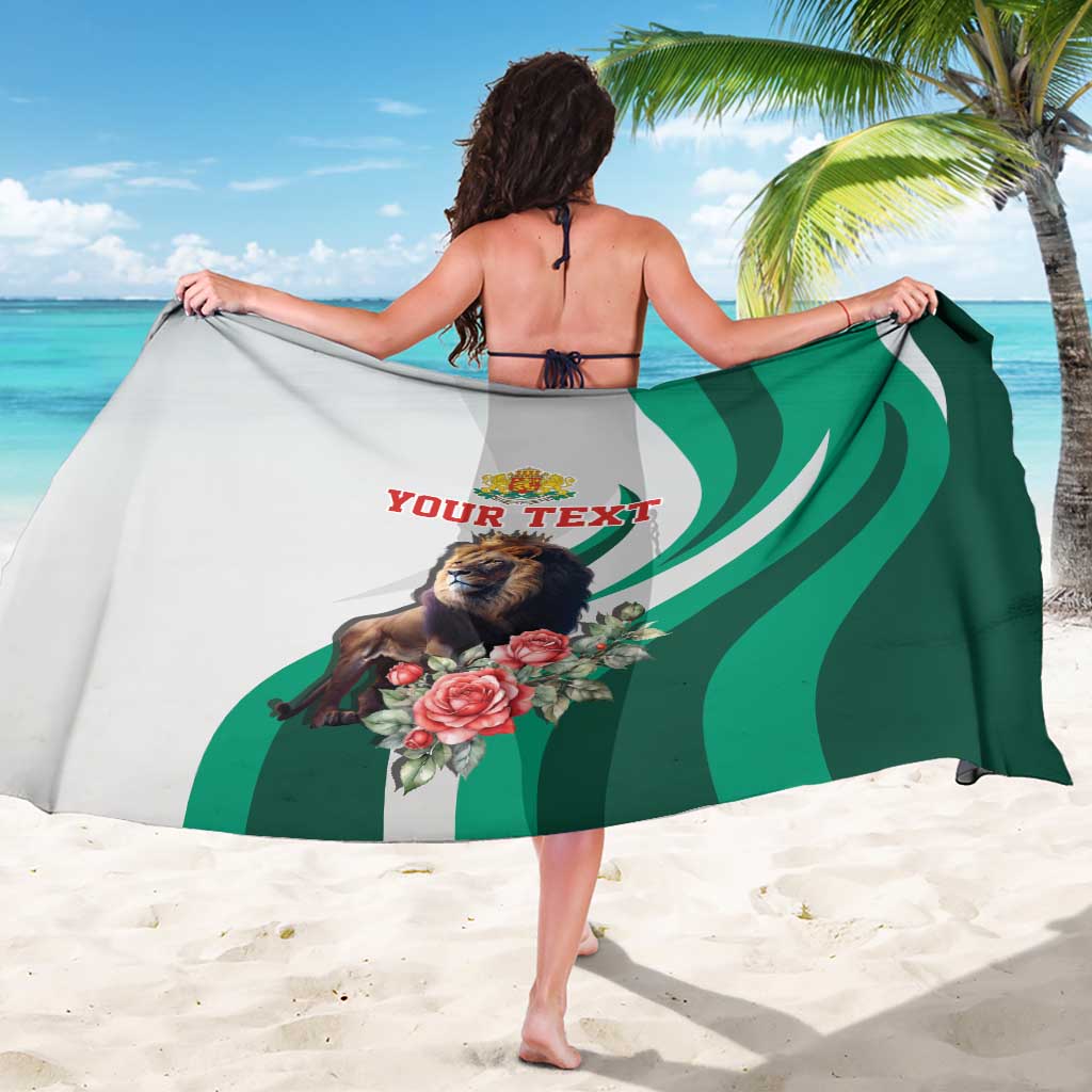 Personalized Bulgaria Coat of Arms Sarong A Crowned Golden Lion with Rose