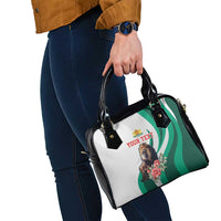 Personalized Bulgaria Coat of Arms Shoulder Handbag A Crowned Golden Lion with Rose