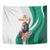 Personalized Bulgaria Coat of Arms Tapestry A Crowned Golden Lion with Rose