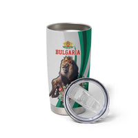 Personalized Bulgaria Coat of Arms Tumbler Cup A Crowned Golden Lion with Rose