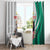 Personalized Bulgaria Coat of Arms Window Curtain A Crowned Golden Lion with Rose