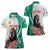 Personalized Bulgaria Coat of Arms Women Polo Shirt A Crowned Golden Lion with Rose