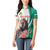 Personalized Bulgaria Coat of Arms Women Polo Shirt A Crowned Golden Lion with Rose