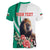 Personalized Bulgaria Coat of Arms Women V-Neck T-Shirt A Crowned Golden Lion with Rose
