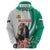 Personalized Bulgaria Coat of Arms Zip Hoodie A Crowned Golden Lion with Rose