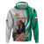 Personalized Bulgaria Coat of Arms Zip Hoodie A Crowned Golden Lion with Rose