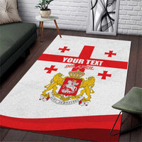 Personalized Georgia National Unity Day Area Rug 9th April with Coat of Arms and Flag