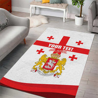 Personalized Georgia National Unity Day Area Rug 9th April with Coat of Arms and Flag