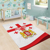 Personalized Georgia National Unity Day Area Rug 9th April with Coat of Arms and Flag