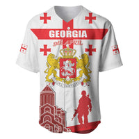 Personalized Georgia National Unity Day Baseball Jersey 9th April with Coat of Arms and Flag