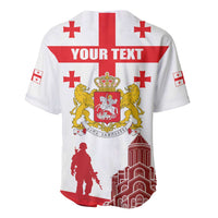 Personalized Georgia National Unity Day Baseball Jersey 9th April with Coat of Arms and Flag