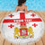Personalized Georgia National Unity Day Beach Blanket 9th April with Coat of Arms and Flag