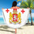 Personalized Georgia National Unity Day Beach Blanket 9th April with Coat of Arms and Flag