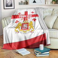 Personalized Georgia National Unity Day Blanket 9th April with Coat of Arms and Flag