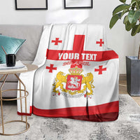 Personalized Georgia National Unity Day Blanket 9th April with Coat of Arms and Flag