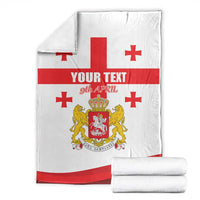 Personalized Georgia National Unity Day Blanket 9th April with Coat of Arms and Flag