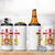 Personalized Georgia National Unity Day 4 in 1 Can Cooler Tumbler 9th April with Coat of Arms and Flag