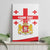 Personalized Georgia National Unity Day Canvas Wall Art 9th April with Coat of Arms and Flag