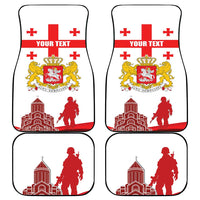 Personalized Georgia National Unity Day Car Mats 9th April with Coat of Arms and Flag