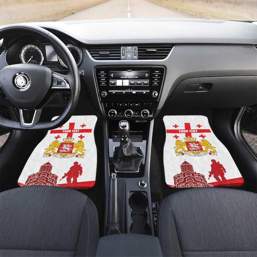 Personalized Georgia National Unity Day Car Mats 9th April with Coat of Arms and Flag