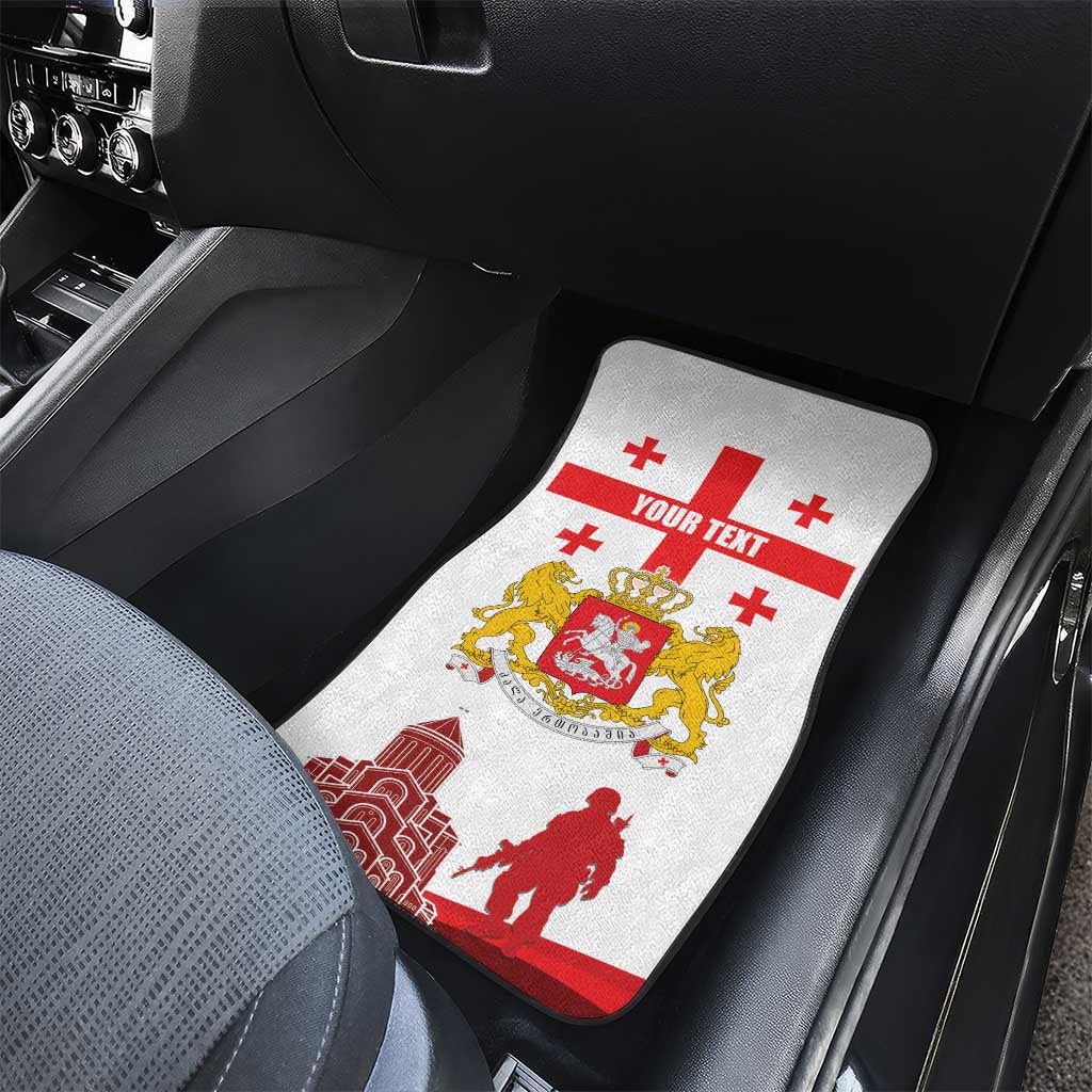 Personalized Georgia National Unity Day Car Mats 9th April with Coat of Arms and Flag