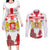 Personalized Georgia National Unity Day Couples Matching Long Sleeve Bodycon Dress and Long Sleeve Button Shirt 9th April with Coat of Arms and Flag