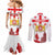 Personalized Georgia National Unity Day Couples Matching Mermaid Dress and Long Sleeve Button Shirt 9th April with Coat of Arms and Flag
