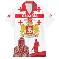 Personalized Georgia National Unity Day Family Matching Long Sleeve Bodycon Dress and Hawaiian Shirt 9th April with Coat of Arms and Flag
