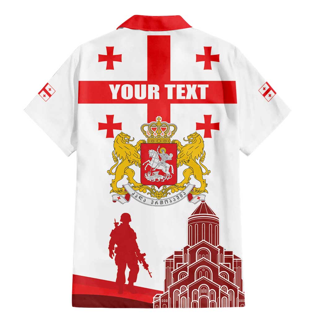 Personalized Georgia National Unity Day Family Matching Mermaid Dress and Hawaiian Shirt 9th April with Coat of Arms and Flag