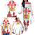 Personalized Georgia National Unity Day Family Matching Off The Shoulder Long Sleeve Dress and Hawaiian Shirt 9th April with Coat of Arms and Flag