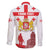 Personalized Georgia National Unity Day Family Matching Off The Shoulder Long Sleeve Dress and Hawaiian Shirt 9th April with Coat of Arms and Flag
