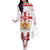 Personalized Georgia National Unity Day Family Matching Off The Shoulder Long Sleeve Dress and Hawaiian Shirt 9th April with Coat of Arms and Flag