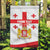Personalized Georgia National Unity Day Garden Flag 9th April with Coat of Arms and Flag