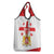 Personalized Georgia National Unity Day Grocery Bag 9th April with Coat of Arms and Flag